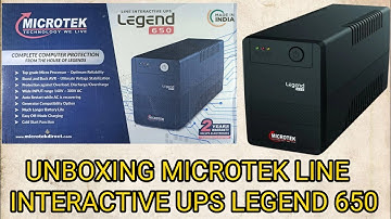 UNBOXING MICROTEK LINE INTERACTIVE UPS LEGEND 650 || RS. 1899 ONLY.