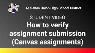 Canvas - Student Submission Verification (Canvas Assignments)
