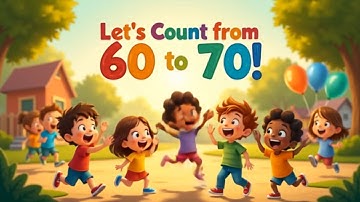Count from 60 to 70 for Kids 🎉 | Fun Numbers Learning Video 🔢