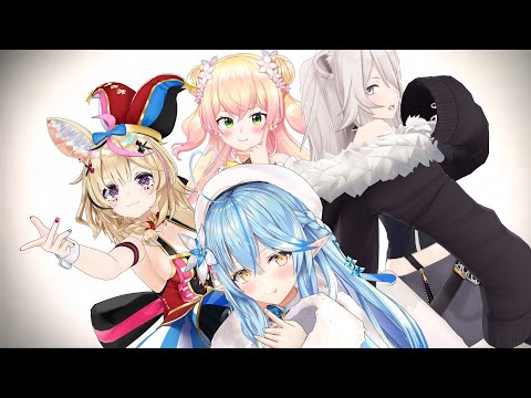 【MMDホロライブ】[A]ddiction【雪花ラミィ　桃鈴ねね　獅白ぼたん　尾丸ポルカ】