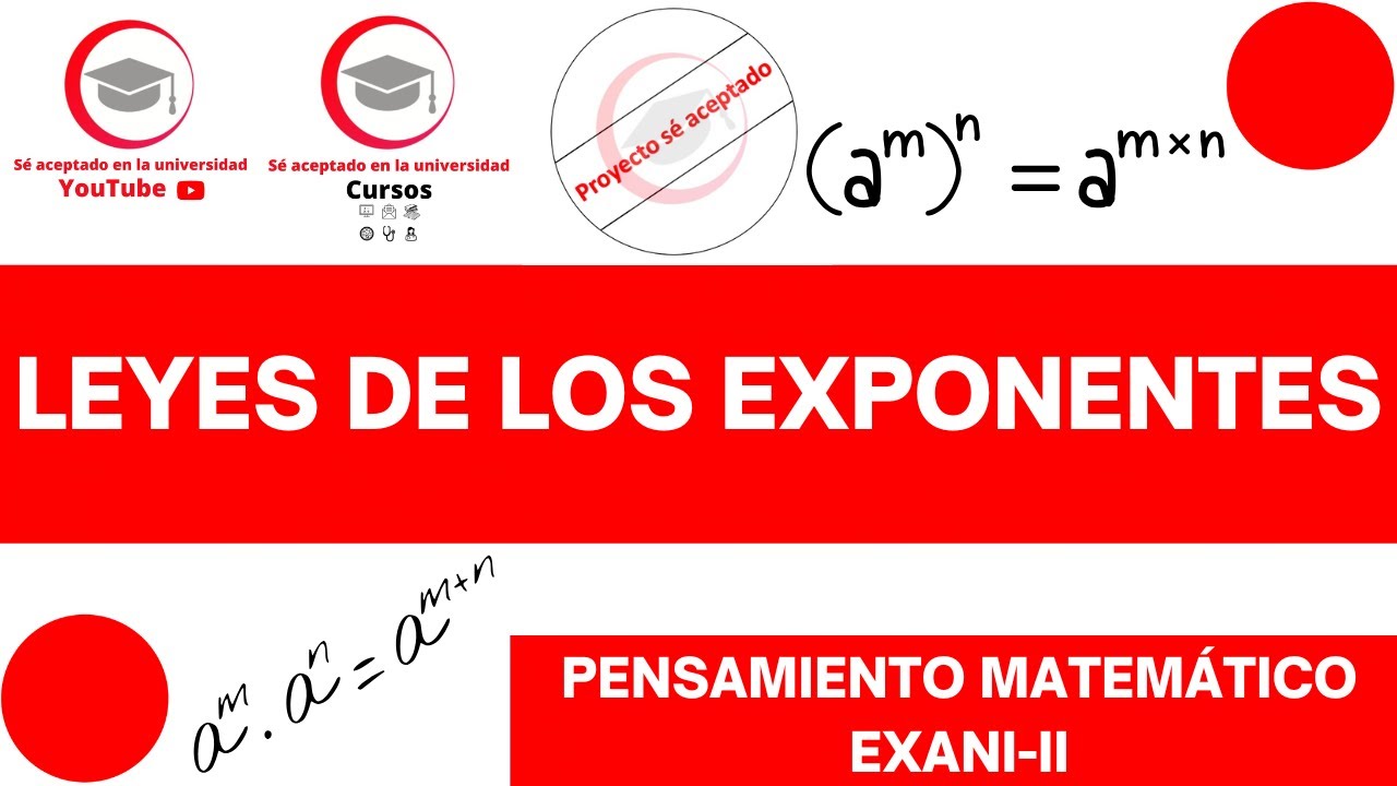 LEYES DE LOS EXPONENTES | EJEMPLO 1 DE REACTIVO PARA EXANI-II