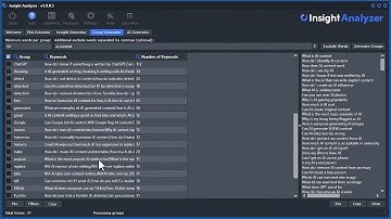 Insight Analyzer Tutorial: How to use Group Generator tool to organize keywords into relevant groups