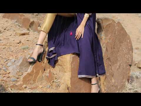 Indya Sequined Jacket Silk Maxi Tunic Indian Fashion Wear