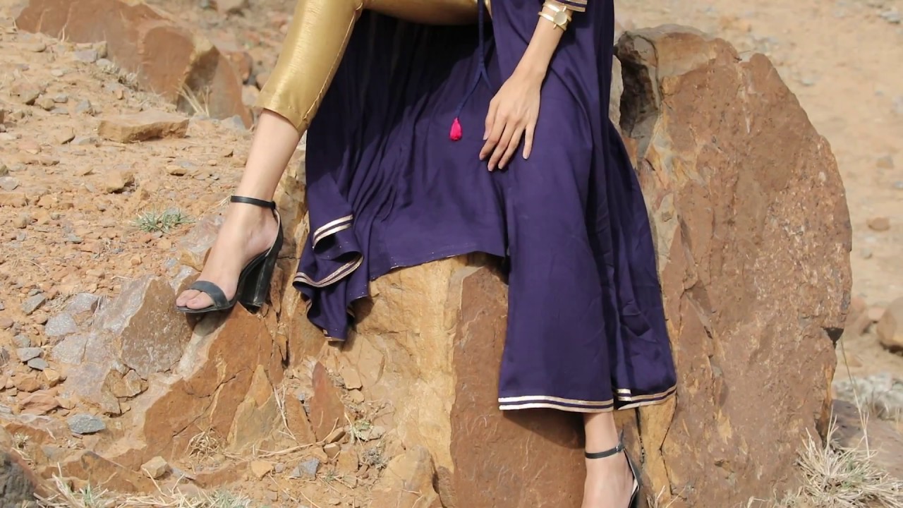 Indya - Sequined Jacket Silk Maxi Tunic - Indian Fashion Wear