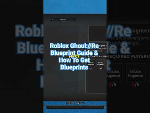 Roblox Ghoul://Re Blueprint
