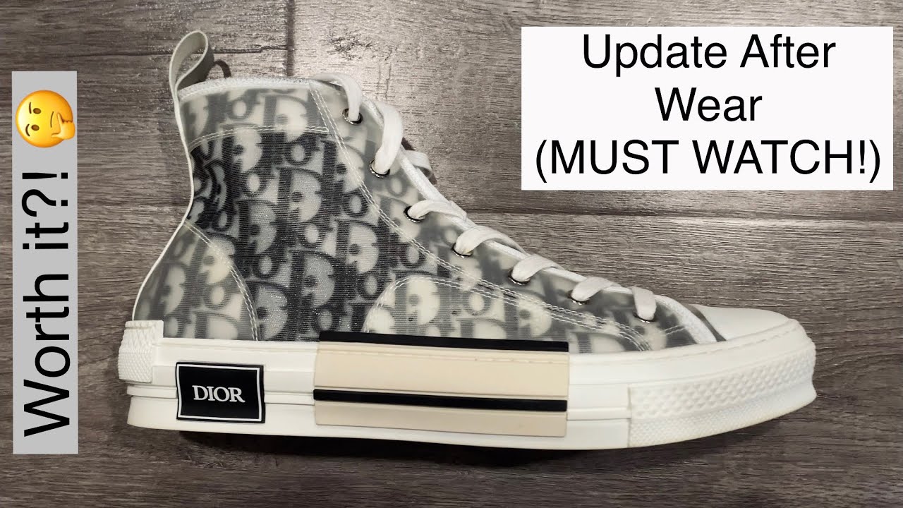 UPDATE AFTER WEAR: Dior B23 High Top Oblique Sneaker (watch before you ...