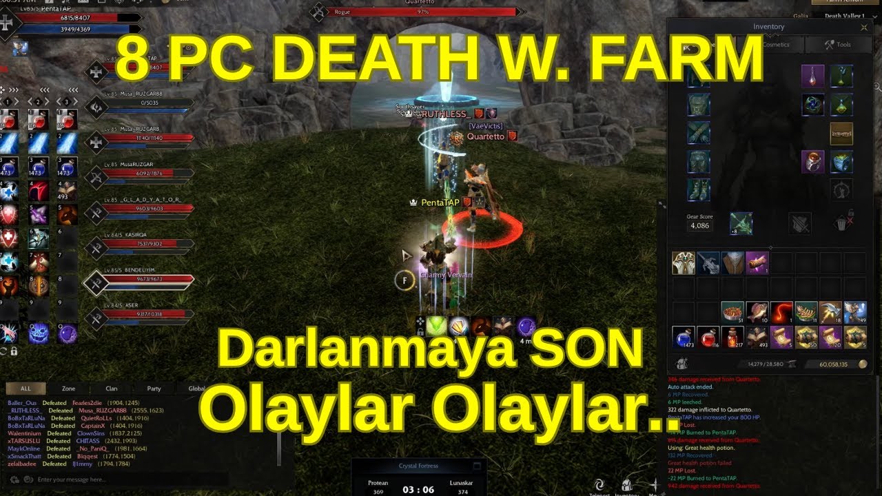Rise Online | BU PRİEST HARİKA OLDU !! DARLANMAYA SON !! 8 PC DEATH WALLEY BAEL & ARCHDEMON FARM