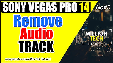 How to Remove/Delete Audio Track from Video - Sony Vegas Pro 14  - Tutorial #5