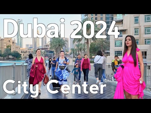 Dubai [4K] Amazing City Center, Burj Khalifa Walking Tour 2024 🇦🇪