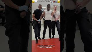 Trying out a stun gun training session #Police #USA #Training #Funny #TrendingMilitary
