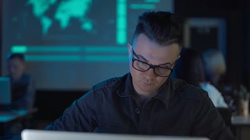 Man Working On Laptop Stock Video