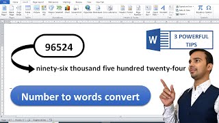 How to convert number to words in Microsoft word