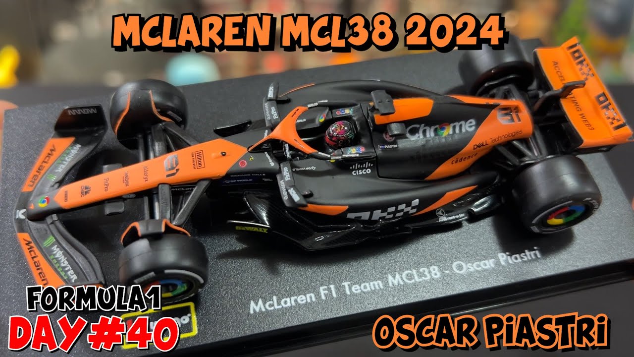 Maquette De Voiture 1:43 Burago - McLaren F1 MCL38 #81 Oscar Piastri - Grand Prix De Monaco 2024