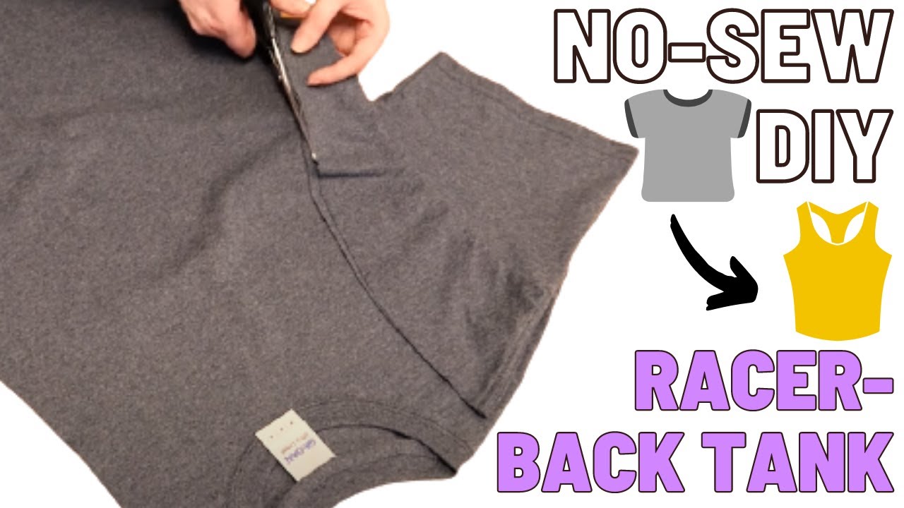 DIY T-Shirt into Racerback Tank Top