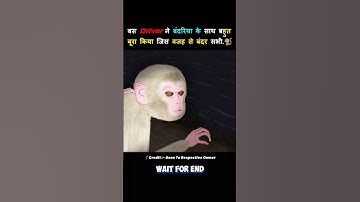 The bus driver treated the monkey very badly, because of which all the monkeys.🐒#shorts