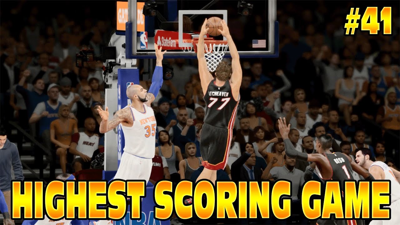 NBA 2K15 MY CAREER HIGHEST SCORING GAME IN MIAMI HEAT!! 41 YouTube