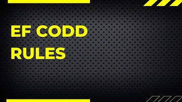 EF CODD RULES || SQL