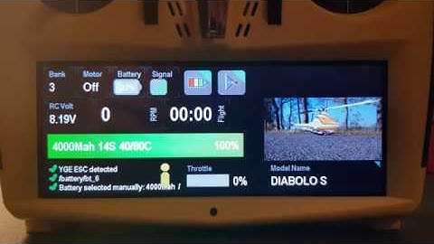 Vbar control touch YGE setup and telemetry possibilities