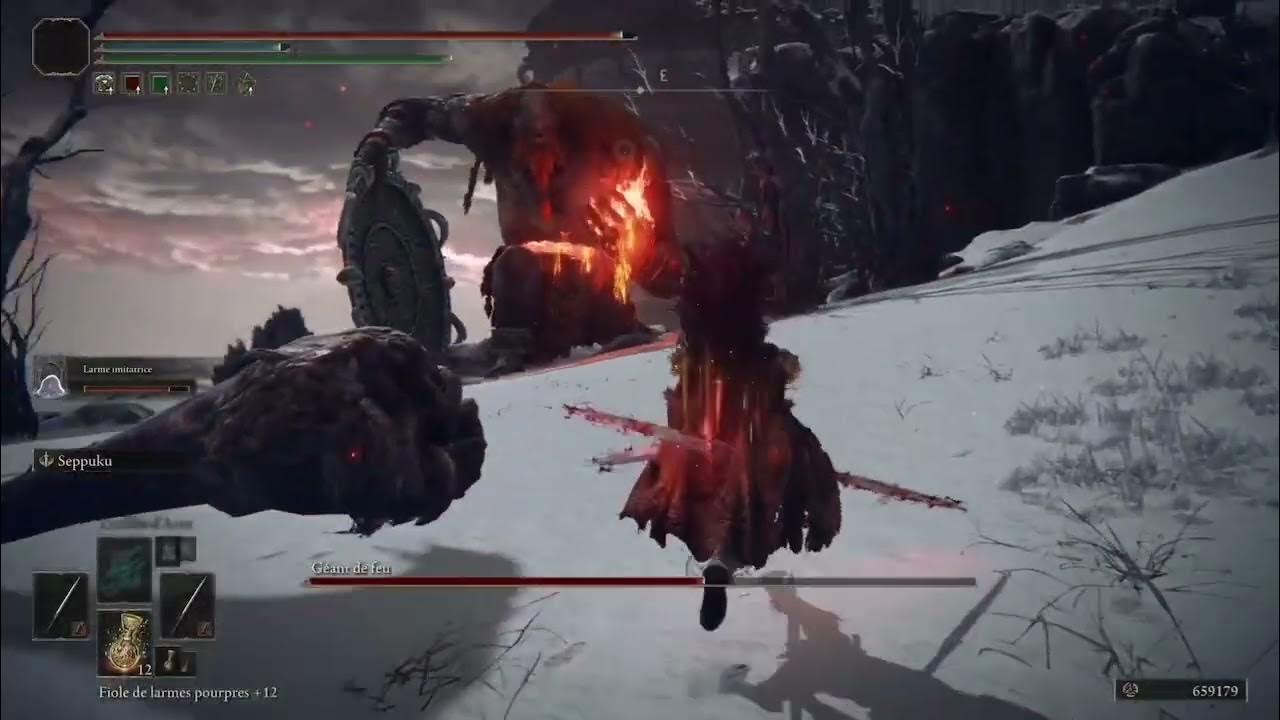 Elden Ring géant de Feu Lame Double Saignement YouTube
