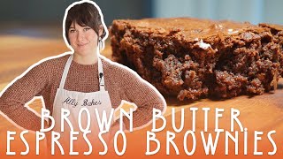 Brown Butter Espresso Brownies - Ally Bakes - Episode 35