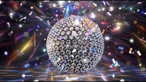 4K (No Sound) New Year Party Background Video | Sparkling Disco Ball & Fireworks Light Show