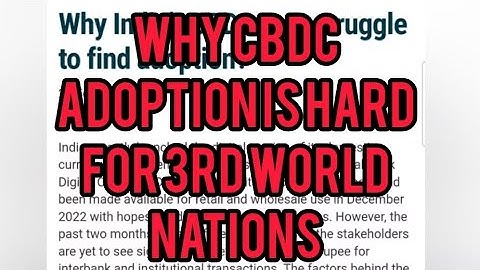 CBDC 3RD WORLD INDIA NIGERIA #CBDC #CBDCNEWS #cryptonews