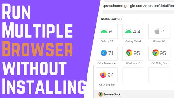 How to Run Multiple Browser without installing | Browserstack