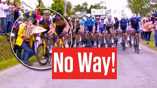 Spectator Causes ENTIRE Peloton To Crash At Tour de France 2021 screenshot 5