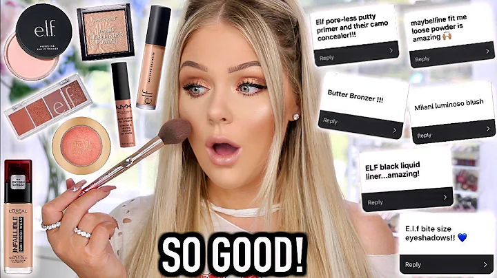 I TRIED YOUR DRUGSTORE MAKEUP FAVORITES | KELLY ST...