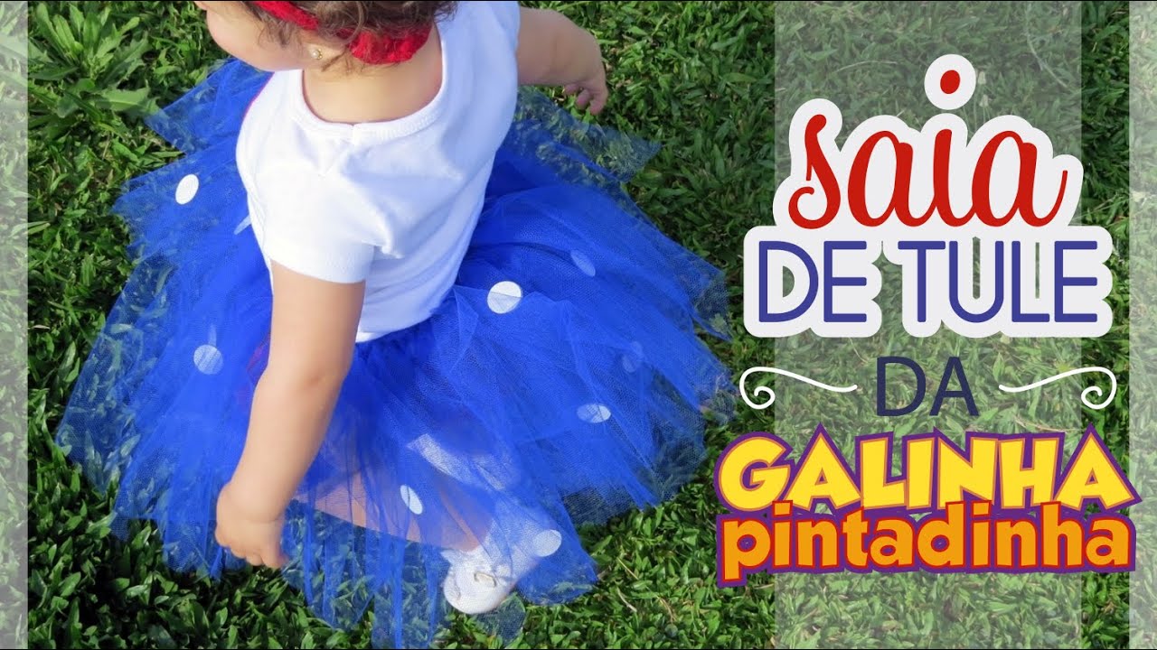 saia de tule da galinha pintadinha