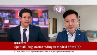 BBC News: Spanish Puig starts trading in Madrid after IPO | Howard Yu