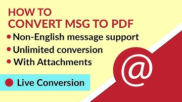 Convert MSG to PDF - Batch Convert MSG to PDF with Attachments | Without Outlook
