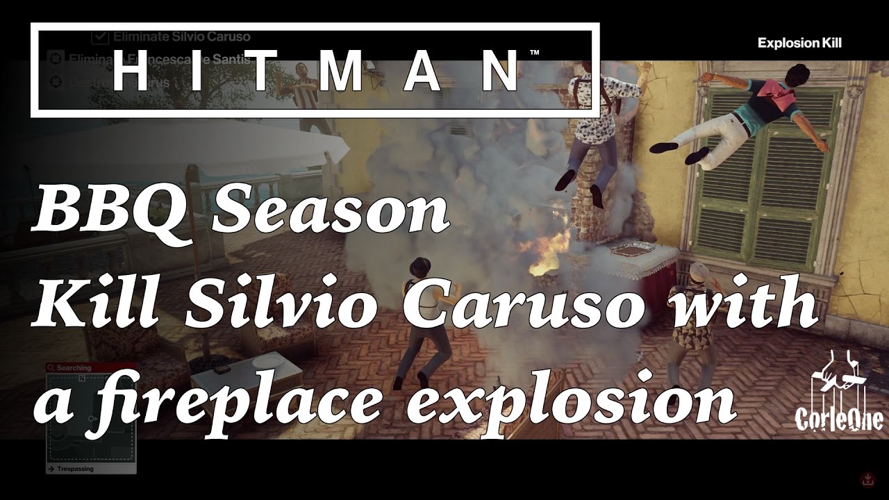 Hitman Sapienza How to kill Silvio Caruso with a fireplace