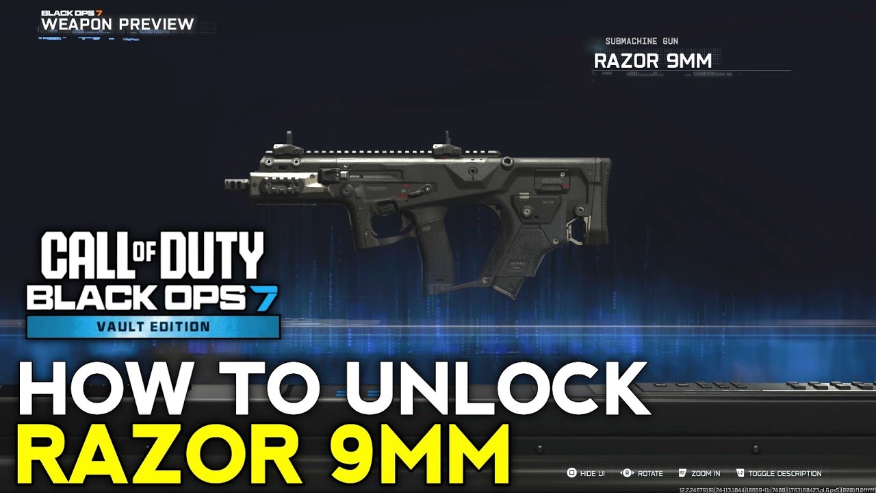 How to Unlock Razor 9MM BO7 | How to Get Razor 9MM BO7 SMG | Black Ops 7 Razor 9MM SMG Unlock 