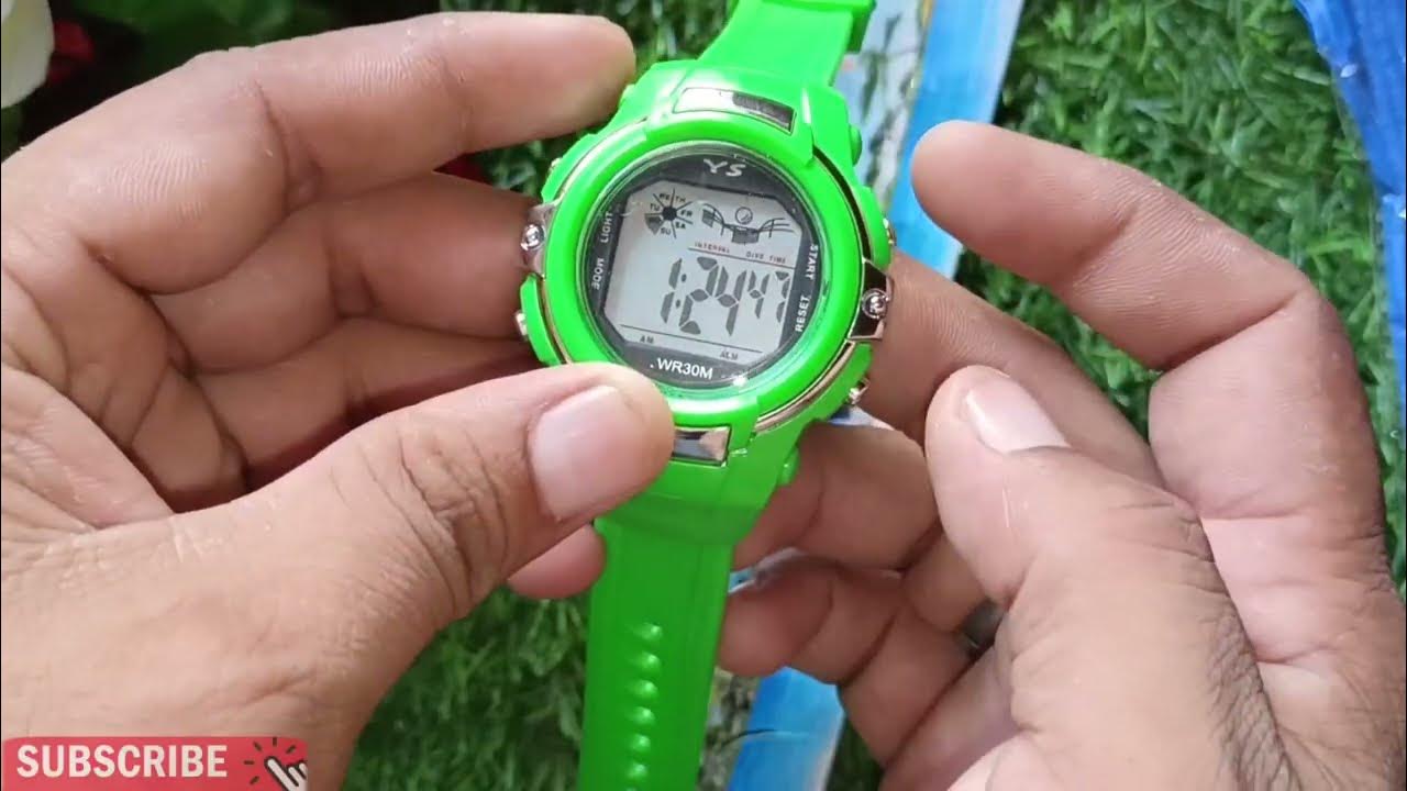 How to Set date day in Us wr30m Sport watch,How to set time in Wr30m