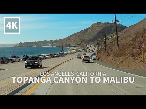 [4K] Driving Topanga Canyon to Malibu - Pacific Coast Highway, Los Angeles County, California 4K UHD