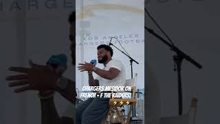Chargers Edge Ahkeem Mesidor knows French - F the Raiders! 🤣⚡️⚡️⚡️