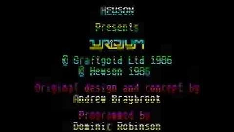 Uridium plus title screen and music ZX Spectrum