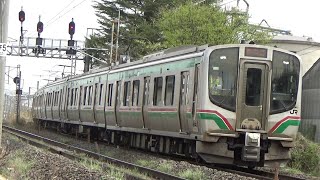 東北本線 E721系0番台P8編成＋E721系1000番台P4-9編成（2130M  新白河行き）安積永盛付近通過。