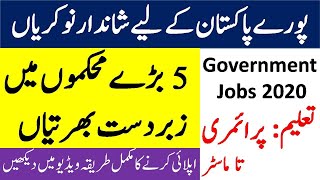 All Latest Jobs in Pakistan 2020 | Govt Jobs in Pakistan Male and Female Jobs