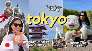 TOKYO vlog  | Tokyo Disneyland, Day trip to Mt. Fuji, Doraemon Museum, vintage Chanel shopping