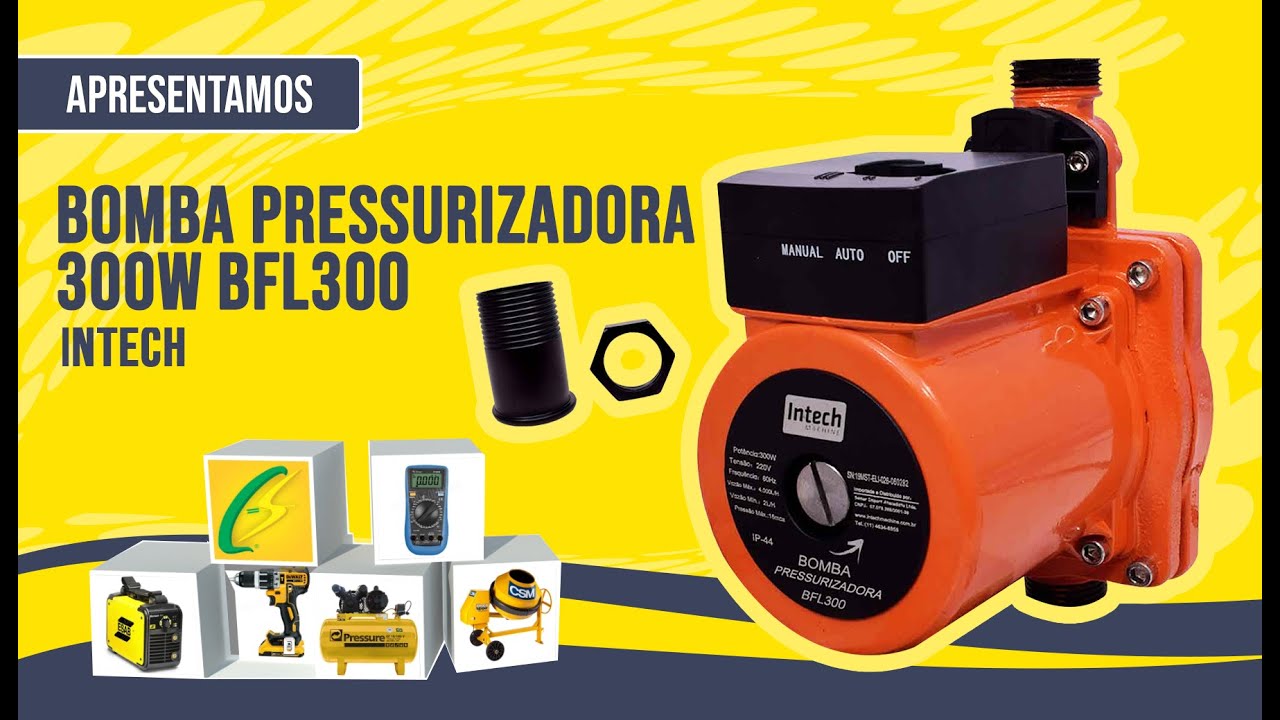 Review - Bomba Pressurizadora 300w BFL300 220v Até 4 Saídas Intech