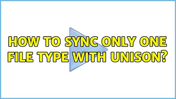 How to sync only one file type with Unison?