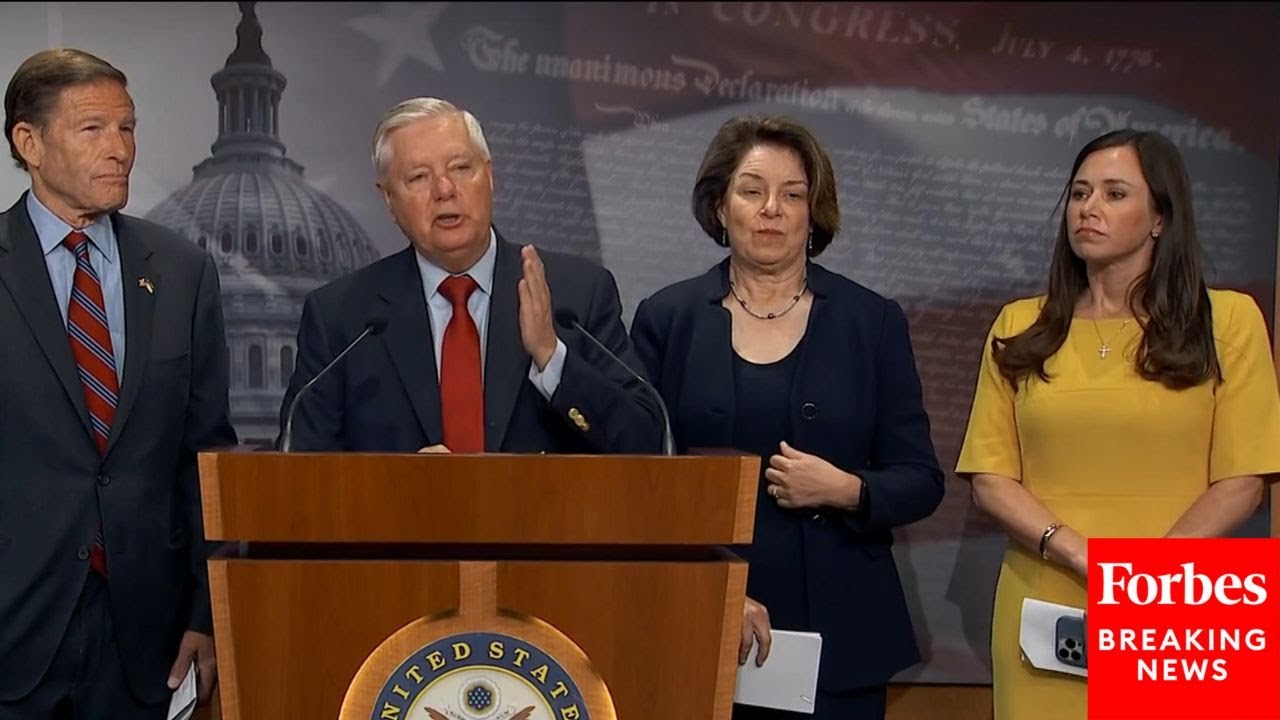 FULL PRESS BRIEFING: Lindsey Graham And Other Senators Demand Russia Release Child Hostages