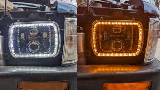 19891995 Toyota Pickup LED Headlight Install | Switchback | Halo