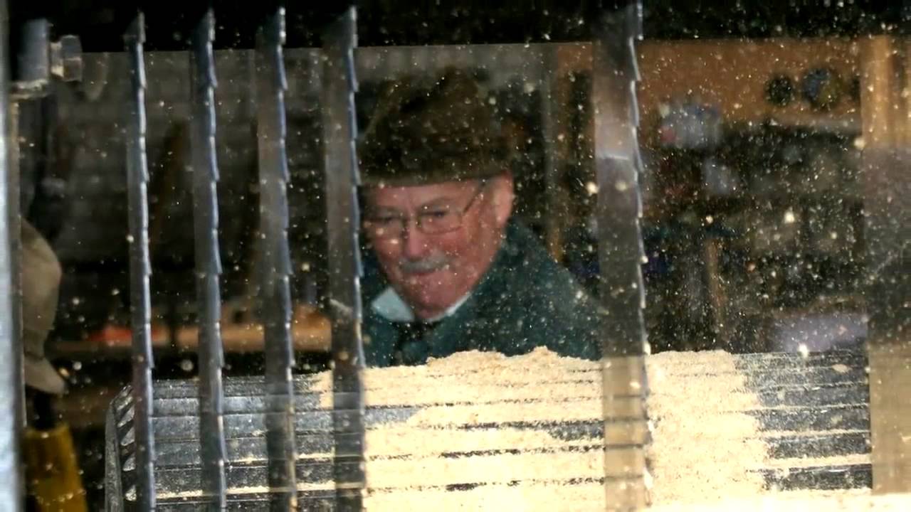 Salzbergen  Gattersäge verarbeitet Rundholz/Gang saw/Pily trakowe