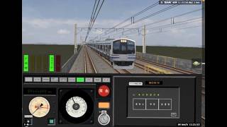 【鉄道系BVE5:再配信】JR総武快速線(下り)/快速/東京→市川/E217系オリジナル車GTO-VVVF15連