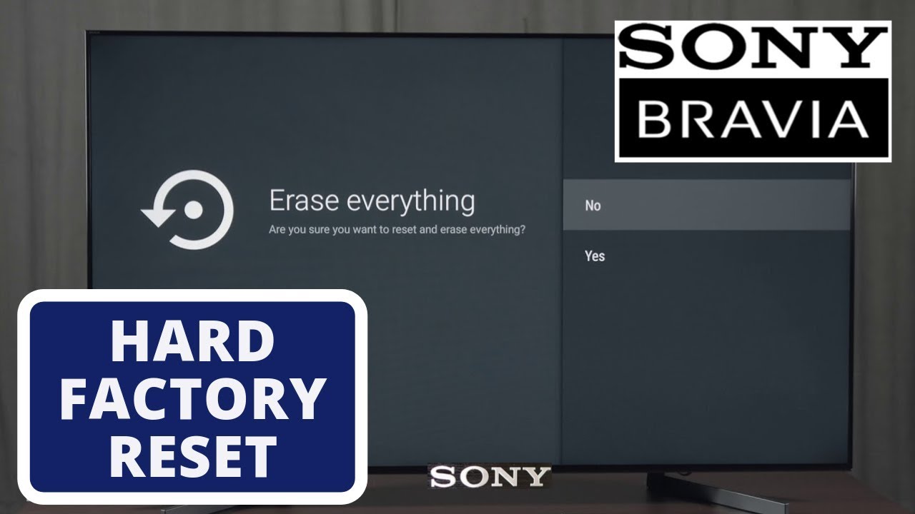 How to Hard Reset SONY Smart TV to Factory Settings  Hard Reset a SONY  Smart TV