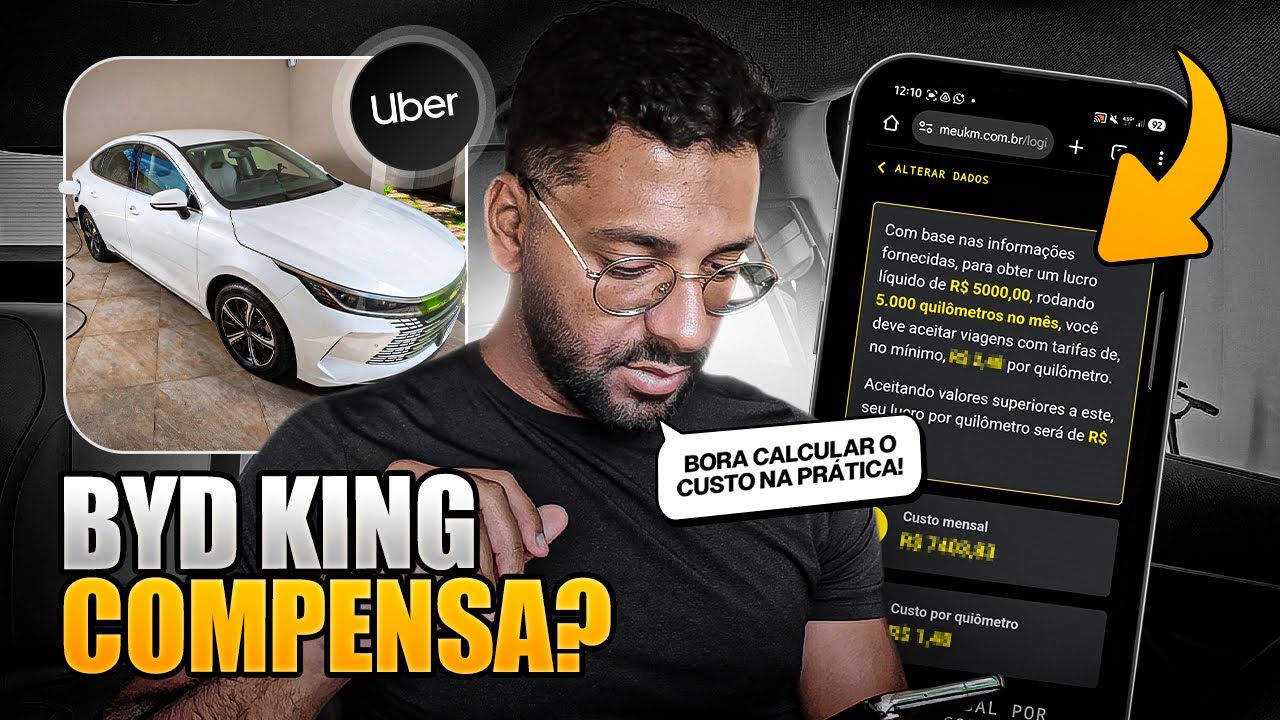 Quanto custa manter um BYD King sendo Uber? [DADOS REAIS ATUALIZADOS 2026]