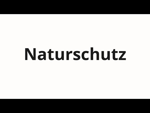 How to pronounce Naturschutz